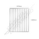 Aluminium Pool Certified FLAT TOP Gate 970W x 1.2H (Mill Finish)