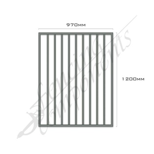 Aluminium Pool Certified FLAT TOP Gate 970W x 1.2H (Grey Ridge/ Woodland Grey/ Slate Grey)