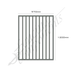 [FPAGRE-G-9712] Aluminium Pool Certified FLAT TOP Gate 970W x 1.2H (Grey Ridge/ Woodland Grey/ Slate Grey)