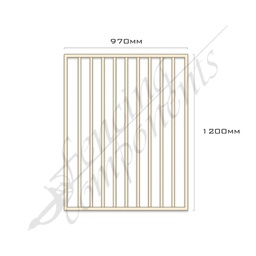 [FPAPRI-G-9712] Aluminium Pool Certified FLAT TOP Gate 970W x 1.2H (Primrose/ Domain)