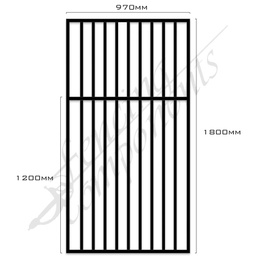 [FPABLK-G-9718] Aluminium Flat Top Gate - Pool Certified - 1800H x 970W (Satin Black)