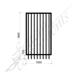 [FPSBLK-GP-G-1018] PEDESTRIAN FLAT TOP SECURITY DET GATE 1.0mW x 1.8mH (Black) (Gap 90, CD115, 40x40 Rail, 25x25 Vertical)