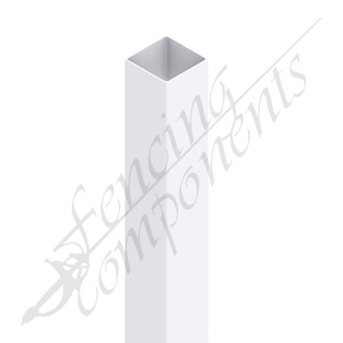 65x65mm Steel Post - Pearl White (2400mm - 2mm)