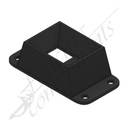 50x50 Double Lug Fence Bracket Aluminium - Style 1 (Black)