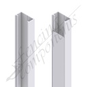 ModuSlat© Aluminium Screen Brace 5m - Mill Finish