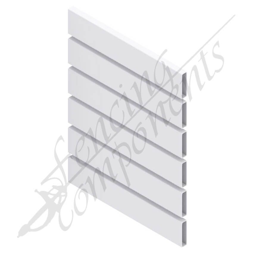 ModuSlat© Aluminium Slat 65x16x1.4mm 6.5m - Pearl White