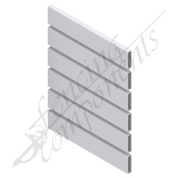 [AP65166512-M] 65x16x1.2mm Aluminium Slat 6.5m - Mill Finish