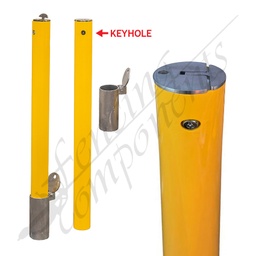 [BOL-IG-90-KL] In-Ground Removable Bollard - 90mm Key Lock