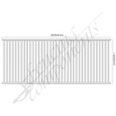 Aluminium Fence Pool Panel CERTIFIED FLAT TOP 3.0W x 1.2H (Frost/ Surfmist/ Off White) 70mm Gap