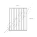 Aluminium Pool Certified FLAT TOP Gate 970W x 1.2H (Frost/ Surfmist/ Off White)