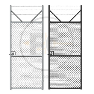 Chainwire Swing Gate w/ Barbed Wire - Custom Size