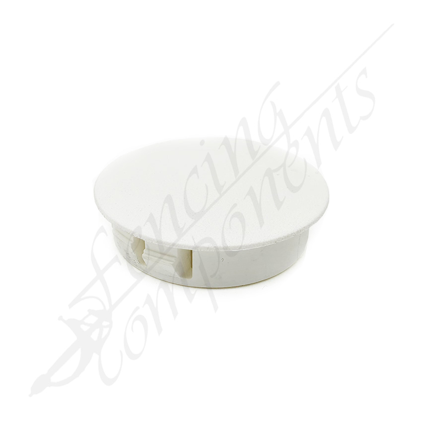 Round Plastic Plug - 40mm (White)