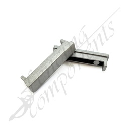 [2150-A] 50x10x1.2mm Aluminium Rectangle Slat Cap