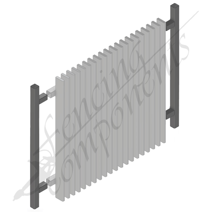 Aluminium Slat 65 Blade Gate Converter - 900H - Monument [PAIR]