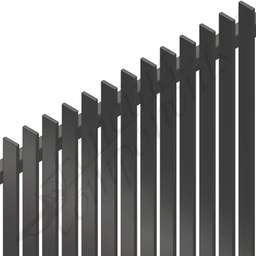 [FPAMON-BL50-2212] Aluminium Slat 50 Blade Fence Panel - 2250W x 1200H - Monument