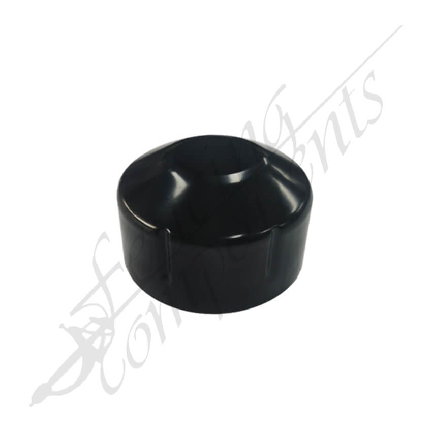 40NB Steel Round Cap Pre-Galv (Outer Ø 48.26mm)(Black)