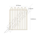 Clearance Item - Aluminium Deco LOOP TOP Gate 970W x 1.2H (Primrose/ Domain)