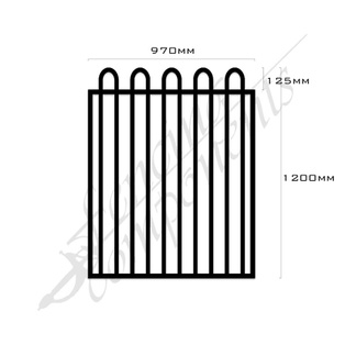 Clearance Item - Aluminium Deco LOOP TOP Gate 970W x 1.2H (Satin Black)