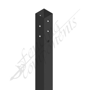 Clearance Item - StairFlex© 50x50mm Steel Post with holes - Texture Black (1300mm)