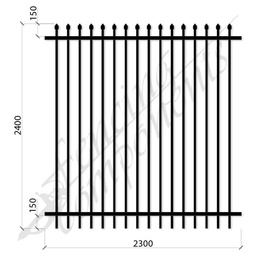 [CLEAR-SP2324] Clearance Item F2 - Steel Security Panel Crimp Top 2.4H x 2.3W