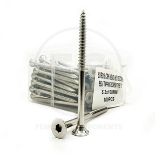 Clearance Item - #14 x 100mm - Type 17 Bugle Batten Screws - Stainless Steel 316 - 100PC/Box DISCOUNT