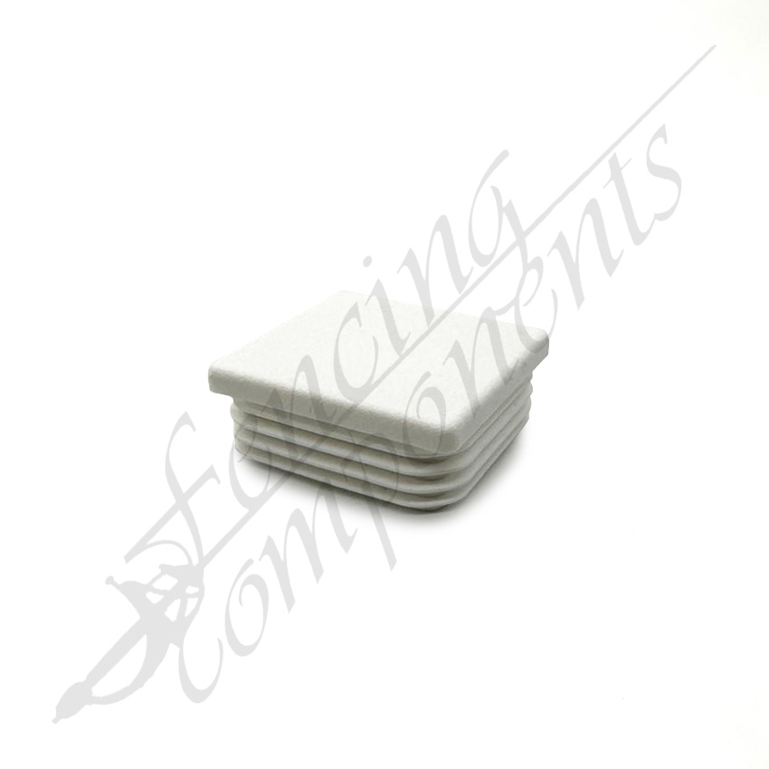 50x50mm Square Plastic Cap FLAT - White