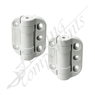 Safetech Adjustable Self Closing Hinges (NO LEGS) - White