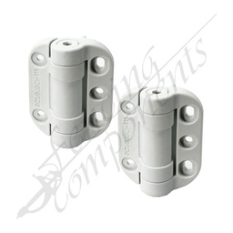 [ST90WHI] Safetech Adjustable Self Closing Hinges (NO LEGS) - White