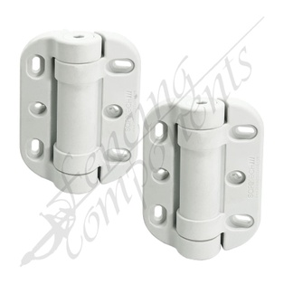 Safetech Adjustable Heavy Duty Self Closing Gate Hinges - (NO LEGS) White