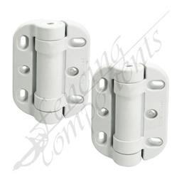 [ST135WHI] Safetech Adjustable Heavy Duty Self Closing Gate Hinges - (NO LEGS) White