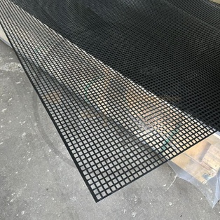 Perforated Mesh Square Hole 1220x2440x1.6mm 11.1mm Pre Gal & PDC Black