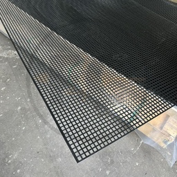 Perforated Mesh Square Hole 1220x2440x1.6mm 11.1mm Pre Gal &amp; PDC Black