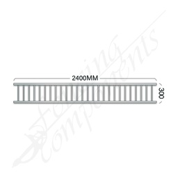 Aluminium Flat Top Floodway Panels 300H (Mill Finish)