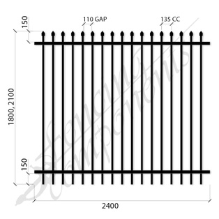 Steel Security Crimp Top Panel (Gap 110, CD135) LD - Satin Black