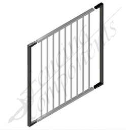 Aluminium Flat Top Gate Converter - Black [PAIR]