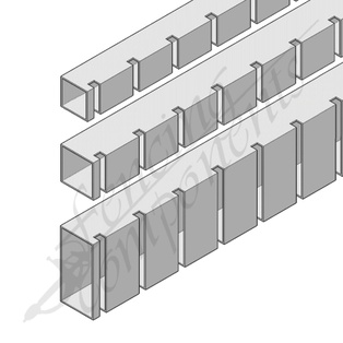 Aluminium Punched - 50x10mm Slotted Blade (50mm Gap)